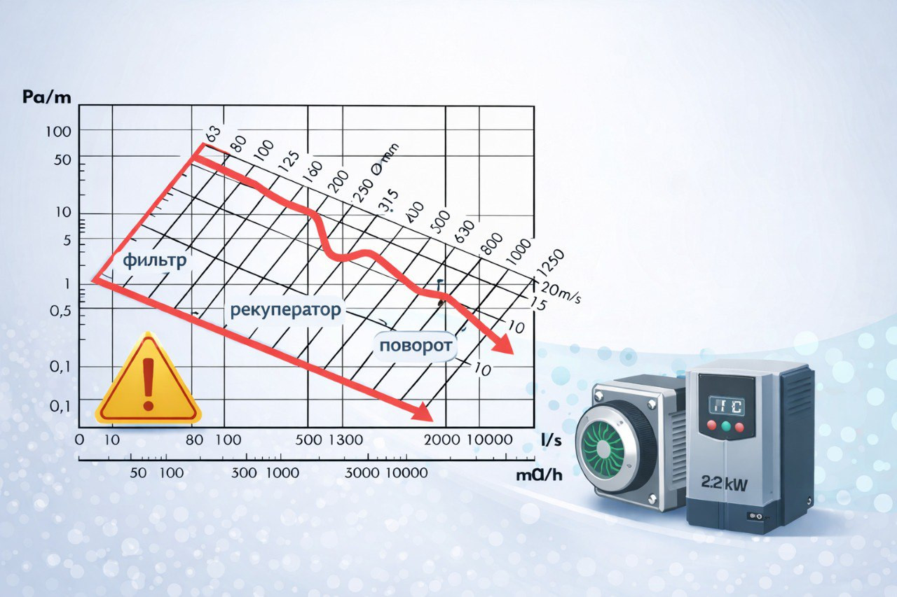 Аэродинамический расчёт ПВУ: потери давления в воздуховодах