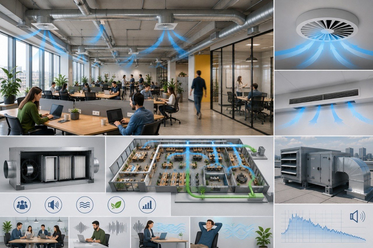 Вентиляция коворкинга и open-space для 50+ человек