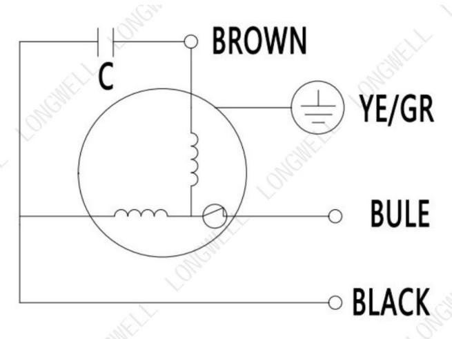 Схема подключения вентилятора в AVI PV E 4,5/380/700 Схема подключения вентилятора в AVI PV E 4,5/380/700